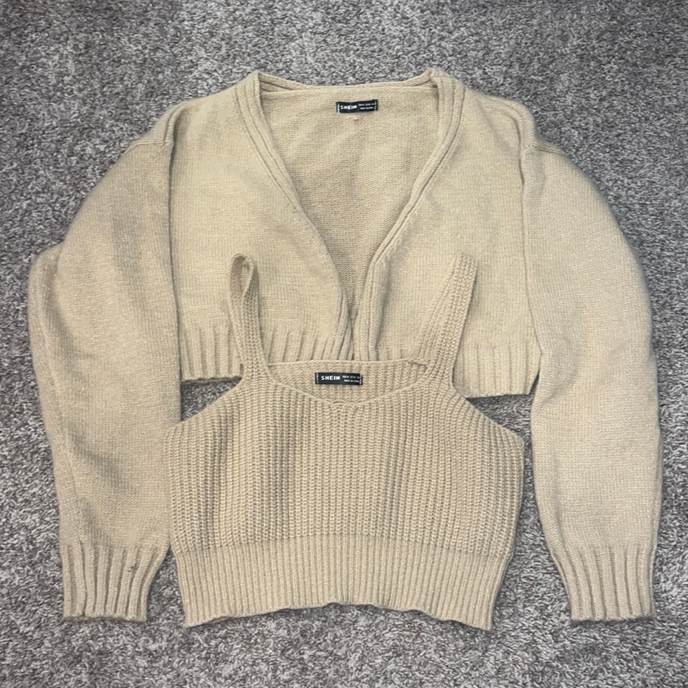 shein knitted sweater set